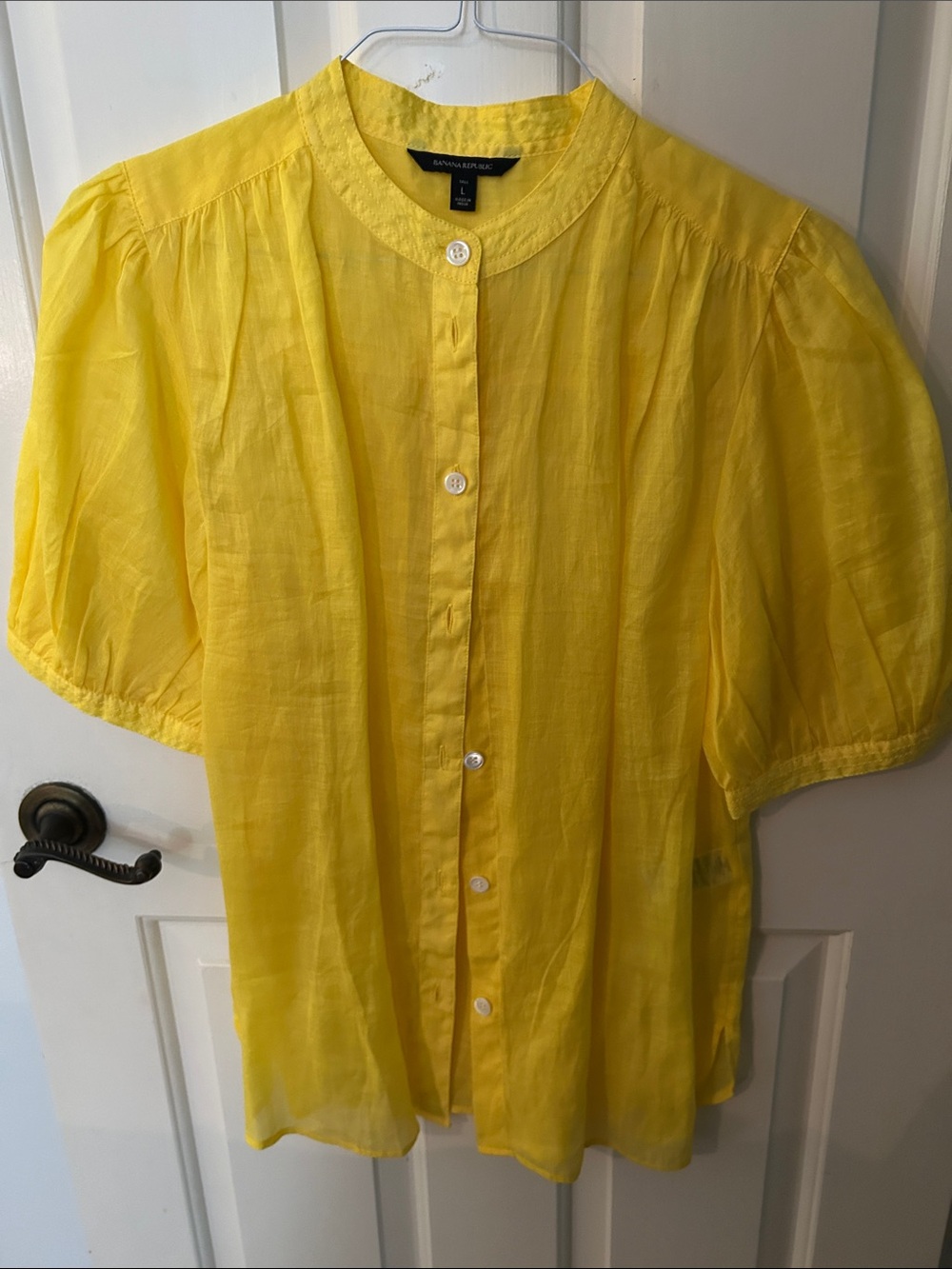 Banana Republic Sunny Yellow Button-Up Blouse